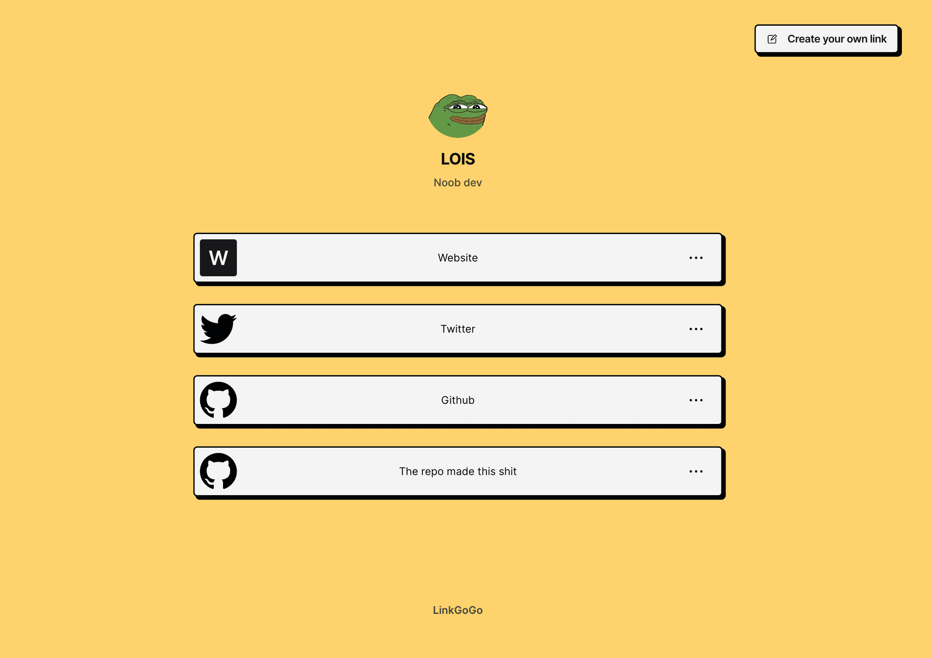 LinkGoGo — open source LinkTree alternative